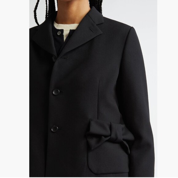 Comme des Garçons Girl Bow Pockets Wool Gabardine Jacket - Size M - NWT - Picture 3 of 10